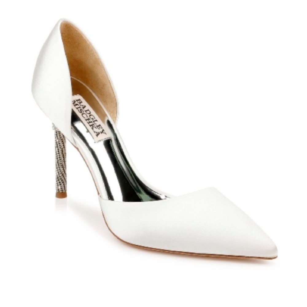 Badgley Mischka Brand Ozara II Crystal Heel Pump Size 10